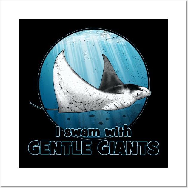 I swam with gentle giants Wall Art by NicGrayTees